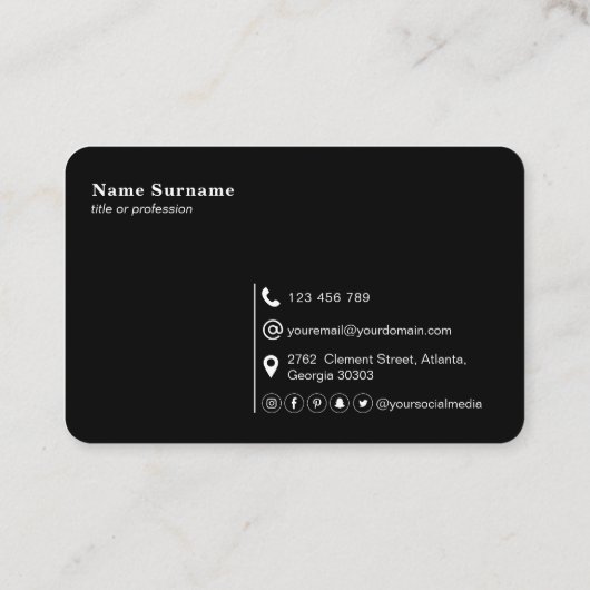 QR-Code, Minimalistisch, modern, einfach, schwarz  Visitenkarte (Rückseite)