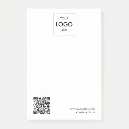 QR-Code Minimalistisch Post-it Klebezettel (Vorderseite)