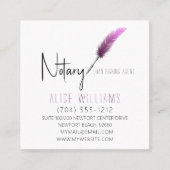 QR-Code Minimalistisch rosa und weiße Notar-Foto Quadratische Visitenkarte (Vorderseite)