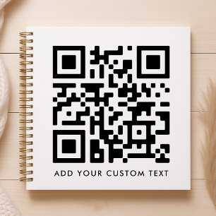 QR-Code Minimalistisch Sauber Einfach Weiß Benutze Notizblock