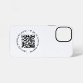 QR-Code | Minimalistisch Sauber Einfach Weiß Scann iPhone Hülle (Rückseite (Horizontal))