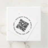 QR-Code Minimalistisch sauber, einfach weißes Budg Geschenkanhänger (Beispiel)