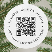 QR-Code Minimalistisch sauber, einfach weißes Budg Ornament