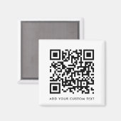 QR-Code Minimalistisch Sauberer einfacher, benutze Magnet (Vorderseite/Rückseite)