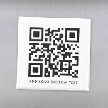 QR-Code Minimalistisch Sauberer einfacher, benutze Magnet<br><div class="desc">Eine einfache,  benutzerdefinierte,  weiße QR-Code-Magnetvorlage im modernen minimalistischen Stil,  die einfach mit QR-Code und eigenem Text aktualisiert werden kann,  z.B. zum #QRcode #magnet #business.</div>