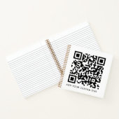 QR-Code Minimalistisch Sauberer einfacher, benutze Notizblock (Innenseite)