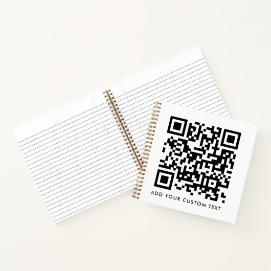 QR-Code Minimalistisch Sauberer einfacher, benutze Notizblock (Innenseite)