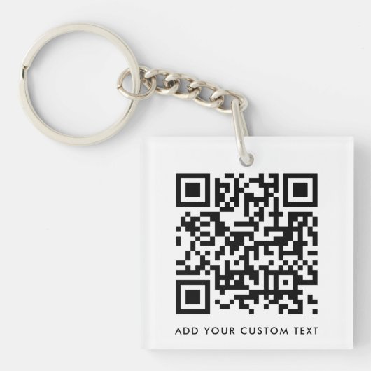 QR-Code Minimalistisch Sauberer einfacher, benutze Schlüsselanhänger (Vorderseite)