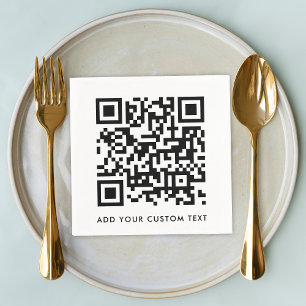 QR-Code Minimalistisch Sauberer einfacher, benutze Serviette
