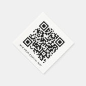 QR-Code Minimalistisch Sauberer einfacher, benutze Serviette (Ecke)