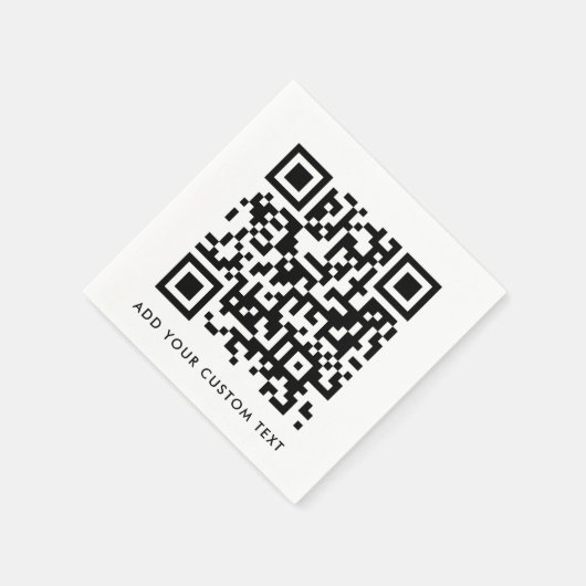 QR-Code Minimalistisch Sauberer einfacher, benutze Serviette (Ecke)