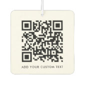 QR-Code Minimalistisch Sauberer einfacher benutzer Autolufterfrischer (Vorderseite)