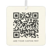 QR-Code Minimalistisch Sauberer einfacher benutzer Autolufterfrischer (Rückseite)