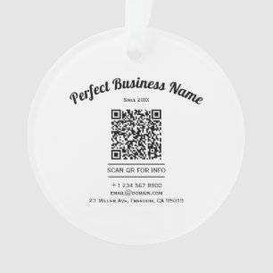 QR-Code Minimalistisch Schwarz und Weiß einfach k Ornament