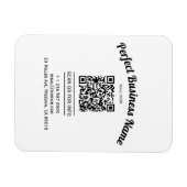 QR-Code Minimalistisch Schwarz und Weiß einfach kl Magnet (Horizontal)