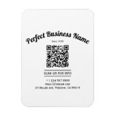 QR-Code Minimalistisch Schwarz und Weiß einfach kl Magnet (Vertikal)