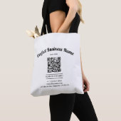 QR-Code Minimalistisch Schwarz und Weiß einfach kl Tasche (Von Nahem)
