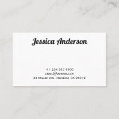 QR-Code Minimalistisch Schwarz und Weiß einfach kl Visitenkarte (Rückseite)