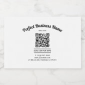 QR-Code Minimalistisch Schwarz-Weiß, einfach klar Lebensmitteletikett (Einzelnes Label)