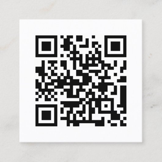QR Code Minimalistisch Social Media Moderne Quadratische Visitenkarte (Vorderseite)