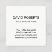 QR Code Minimalistisch Social Media Moderne Quadratische Visitenkarte (Rückseite)