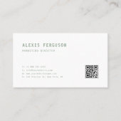 QR-Code Minimalistisch Visitenkarte (Vorderseite)