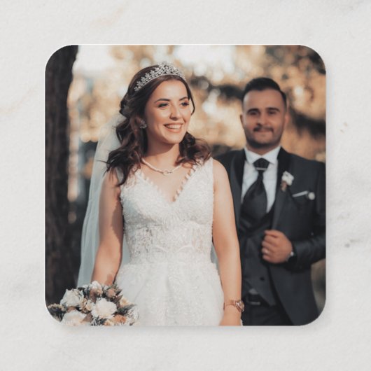 QR Code Minimalistisch Wedding RSVP Begleitkarte (Rückseite)