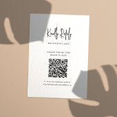 QR Code Minimalistische handgeschriebene Hochzeit RSVP Karte