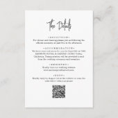 QR-Code Minimalistische handgeschriebene Hochzeitd Begleitkarte (Vorderseite)