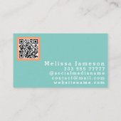 QR-Code | minimalistische Monografie von Pfirsichm Visitenkarte (Rückseite)