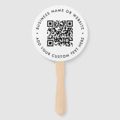QR-Code | Minimalistische reine White Round Fächer (Rückseite)