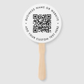 QR-Code | Minimalistische reine White Round Fächer (Vorderseite)