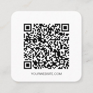 QR-Code Minimalistische Social Media einfache Nav Quadratische Visitenkarte