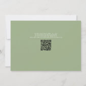 QR-Code Minimalistische Typografie-Foto Hochzeit Einladung (Rückseite)