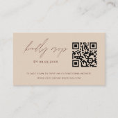 QR Code Minimalistische UAWG Wedding Website Begleitkarte (Vorderseite)