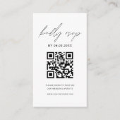 QR Code Minimalistische UAWG Wedding Website Begleitkarte (Vorderseite)