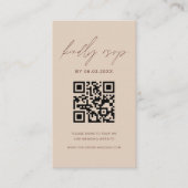 QR Code Minimalistische UAWG Wedding Website Begleitkarte (Vorderseite)