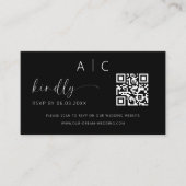 QR Code Minimalistische UAWG Wedding Website Begleitkarte (Vorderseite)