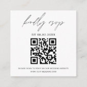 QR Code Minimalistische UAWG Wedding Website Begleitkarte (Vorderseite)