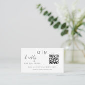 QR Code Minimalistische UAWG Wedding Website Begleitkarte (Stehend Vorderseite)