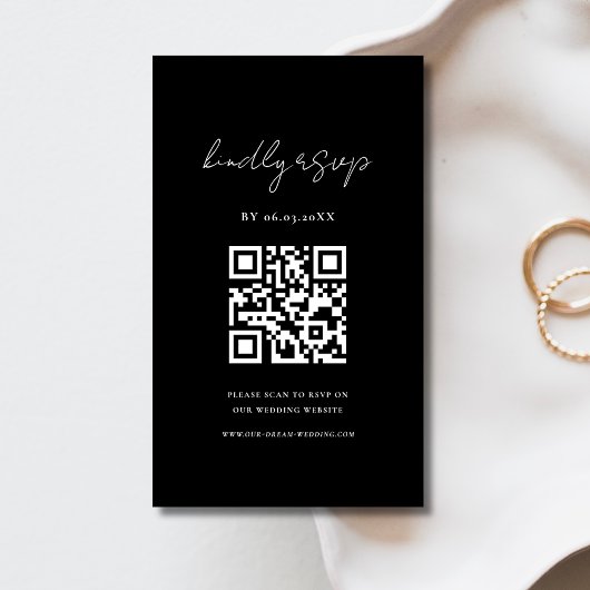 QR Code Minimalistische UAWG Wedding Website Begleitkarte