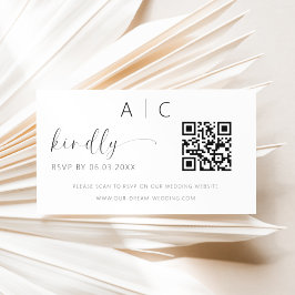 QR Code Minimalistische UAWG Wedding Website Begleitkarte