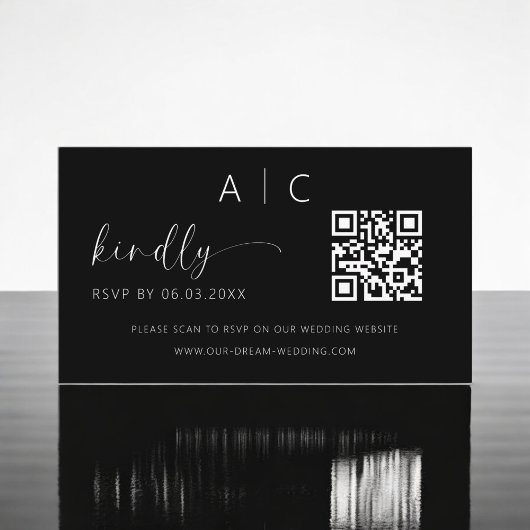 QR Code Minimalistische UAWG Wedding Website Begleitkarte