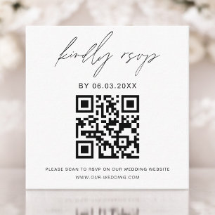 QR Code Minimalistische UAWG Wedding Website Begleitkarte