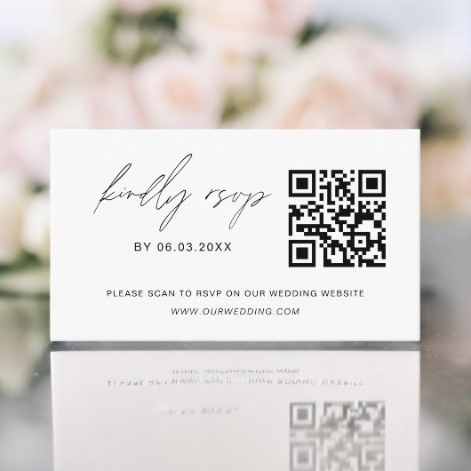 QR Code Minimalistische UAWG Wedding Website Begleitkarte