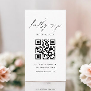 QR Code Minimalistische UAWG Wedding Website Begleitkarte