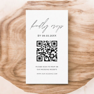 QR Code Minimalistische UAWG Wedding Website Begleitkarte