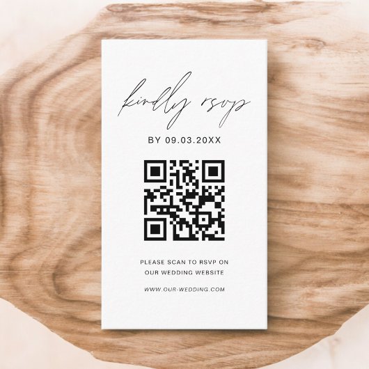 QR Code Minimalistische UAWG Wedding Website Begleitkarte