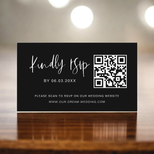 QR Code Minimalistische UAWG Wedding Website Begleitkarte