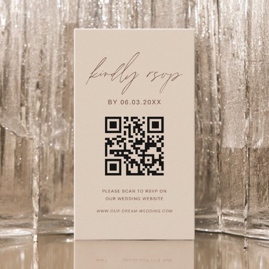 QR Code Minimalistische UAWG Wedding Website Begleitkarte
